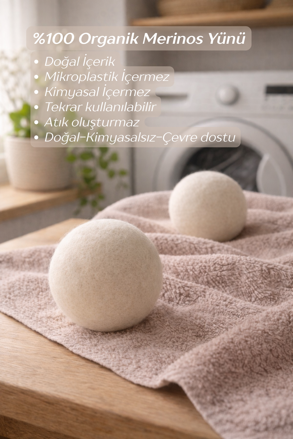 Woolyball Çamaşır Kurutma Makinesi Için Uçucu Yağlar Seti 4 Adet 5ml (1 Adet Yün Kurutma Topu XL Hediye)