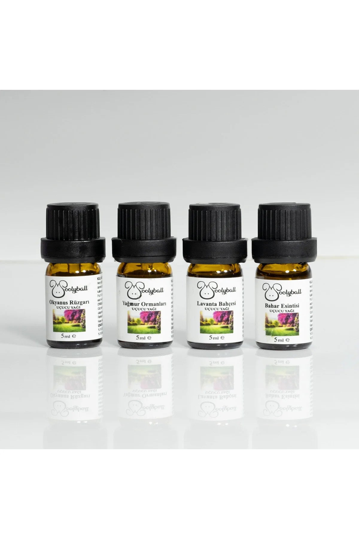 Woolyball Natural Çamaşır Kurutma Makinesi İçin Uçucu Esanslar 4 Adet 5 ml (1 Adet Yün Kurutma Topu Hediye)