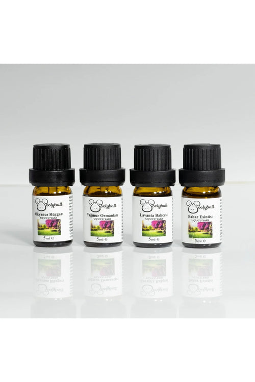 Woolyball Natural Çamaşır Kurutma Makinesi İçin Uçucu Esanslar 4 Adet 5 ml (1 Adet Yün Kurutma Topu Hediye)