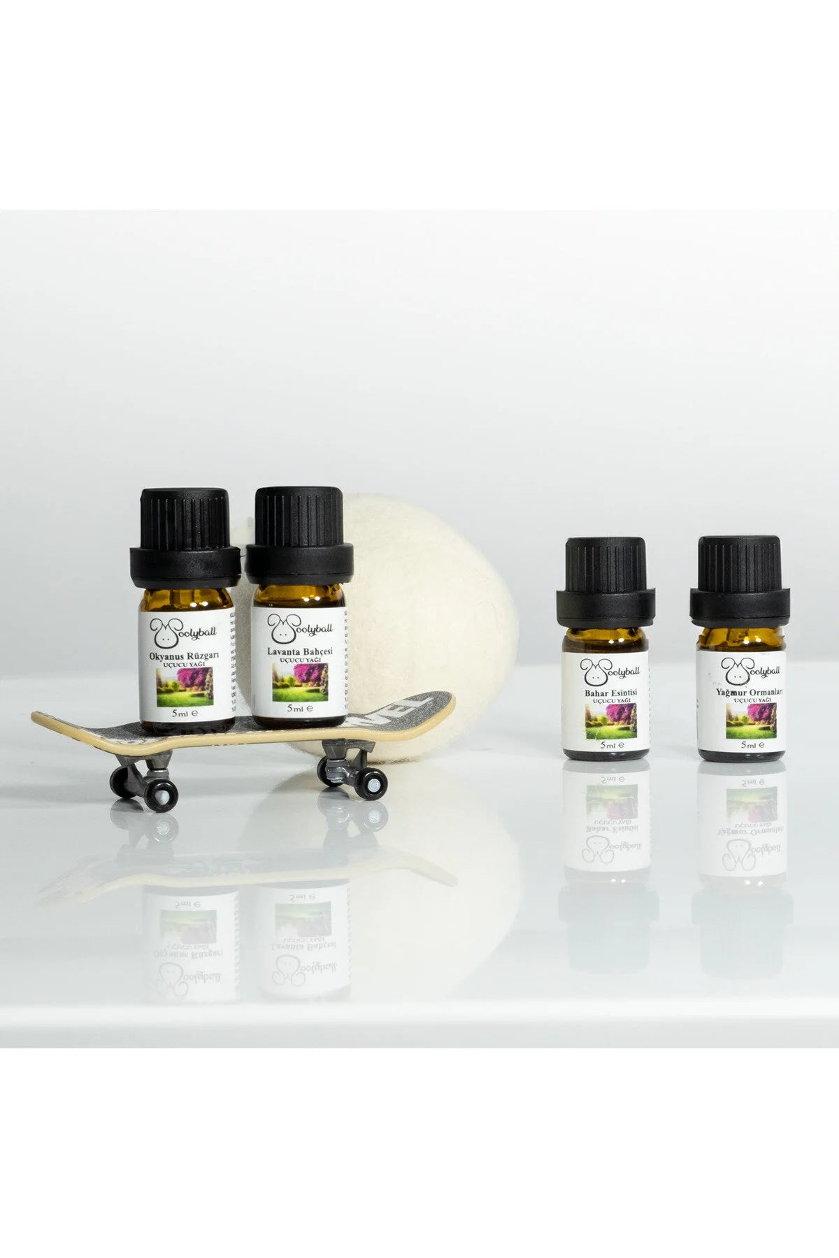 Woolyball Natural Çamaşır Kurutma Makinesi İçin Uçucu Esanslar 4 Adet 5 ml (1 Adet Yün Kurutma Topu Hediye)