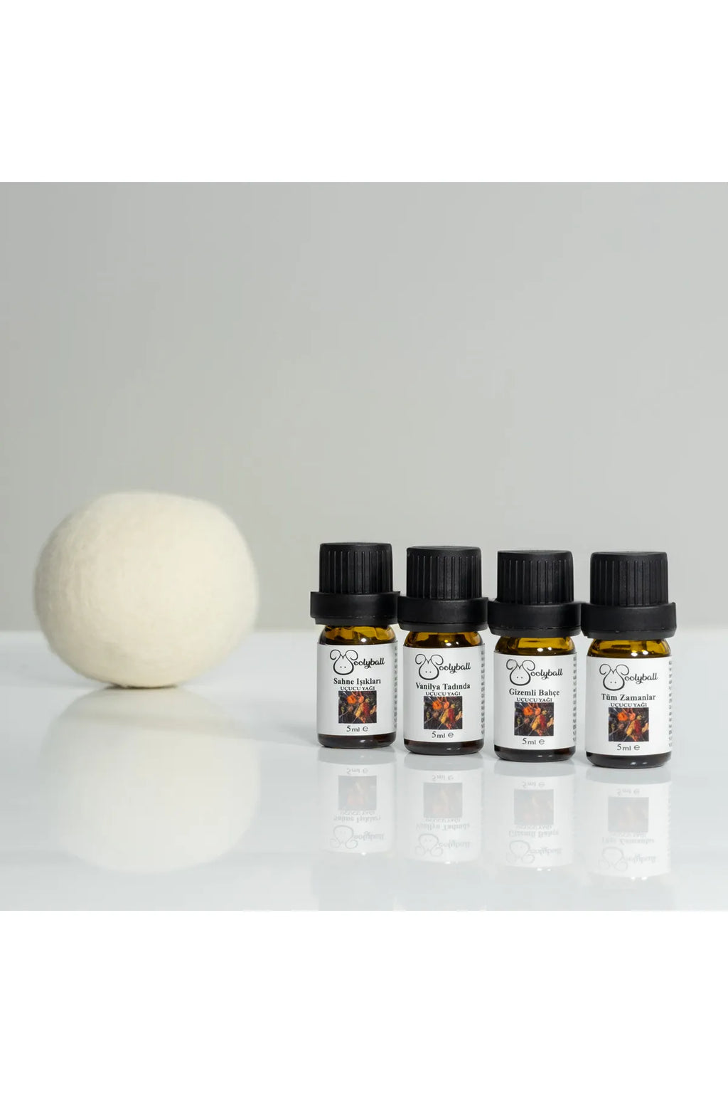 aromaterapi yağı ile doğal Woolyball yün dryer ball