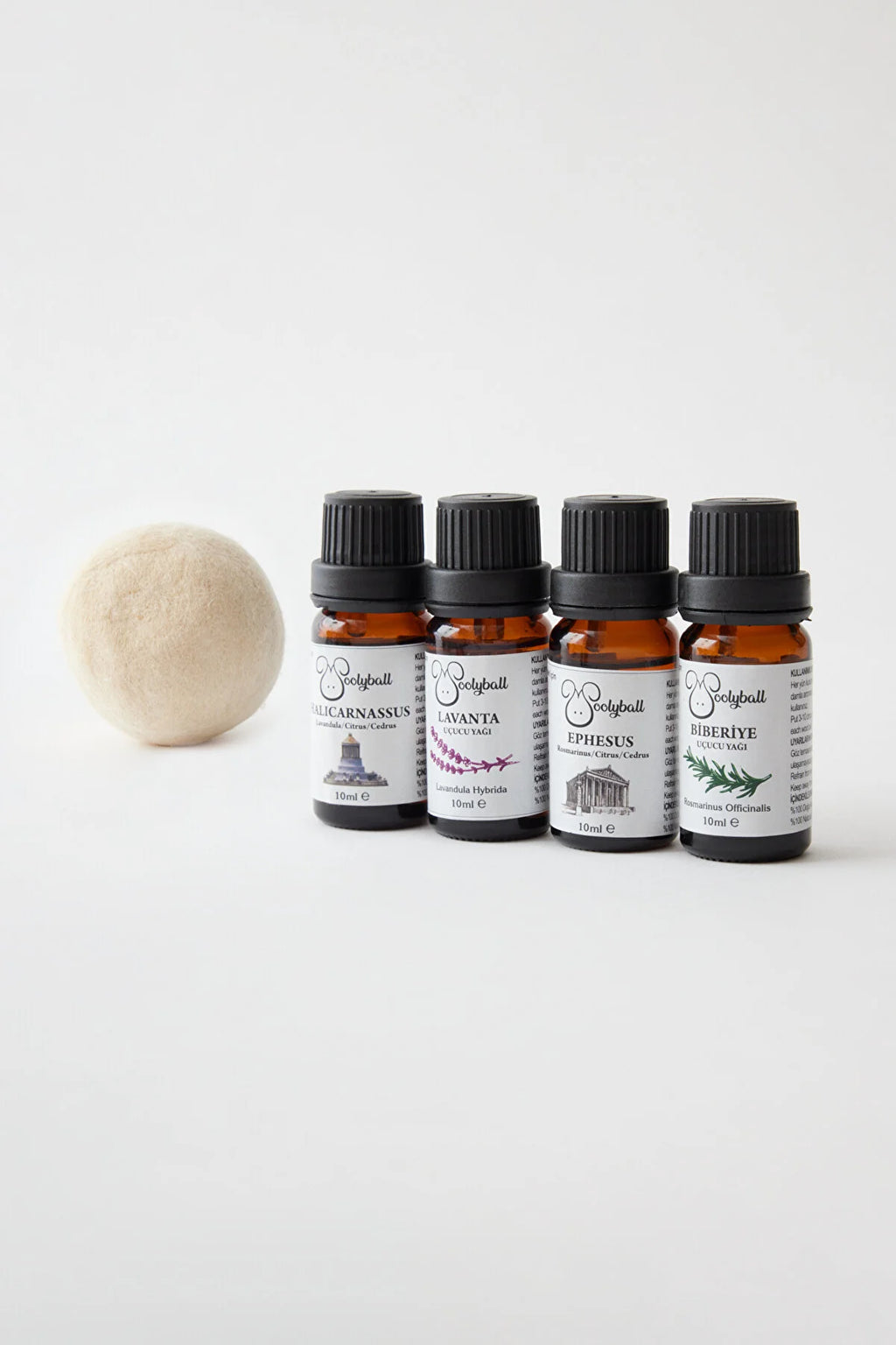 aromaterapi yağı ile doğal Woolyball yün dryer ball